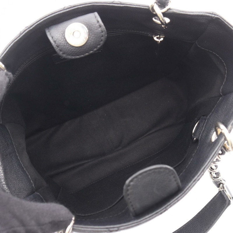 香奈兒女士 Matelasse PST 小牛皮手提包,黑色-2