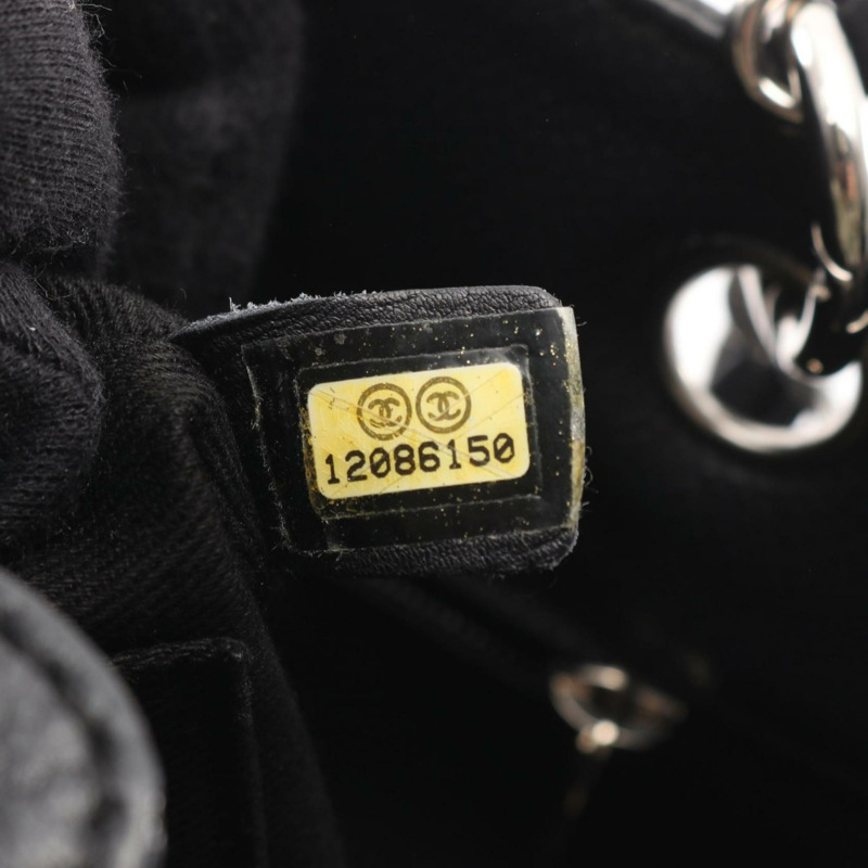 香奈兒女士 Matelasse PST 小牛皮手提包,黑色-4