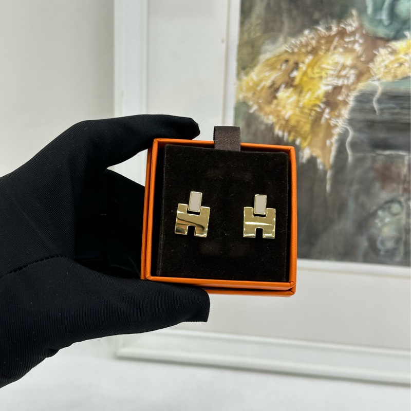 Hermes愛馬仕Hermes Eileen H 耳釘耳環-0