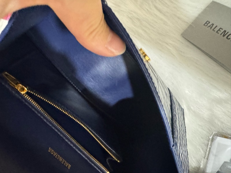 Balenciaga S小號 鱷魚壓紋沙漏包-5