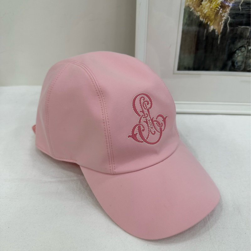 Hermes愛馬仕 Davis Emile Hermès女士便帽 帽子 鴨舌帽 櫻花粉 59碼-0