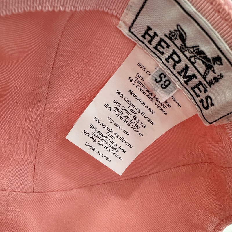 Hermes愛馬仕 Davis Emile Hermès女士便帽 帽子 鴨舌帽 櫻花粉 59碼-6