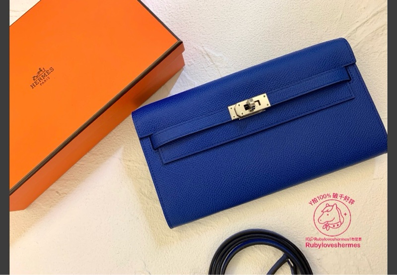 Rubyloveshermes愛馬仕 kelly to go皇家藍銀釦hermes woc-1