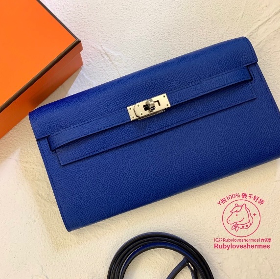 Rubyloveshermes愛馬仕 kelly to go皇家藍銀釦hermes woc-5