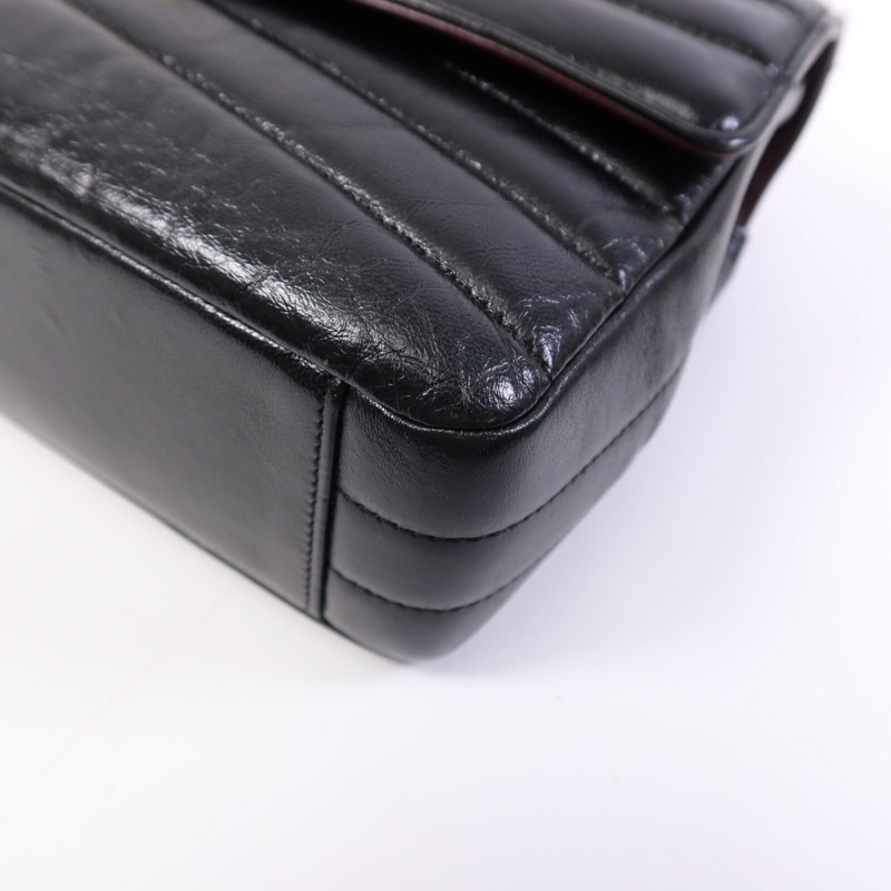 CHANEL 羊皮皮革Seasonal Chevron Flap金扣鏈帶肩背袋-4