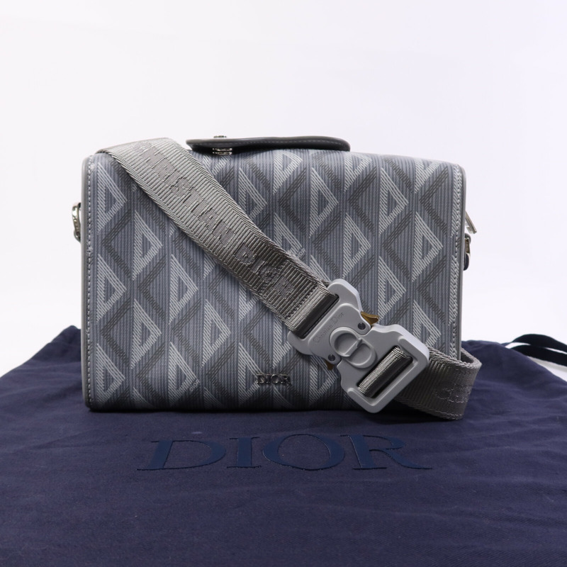 Dior 塗層帆布Lingot 22銀扣肩背袋-4