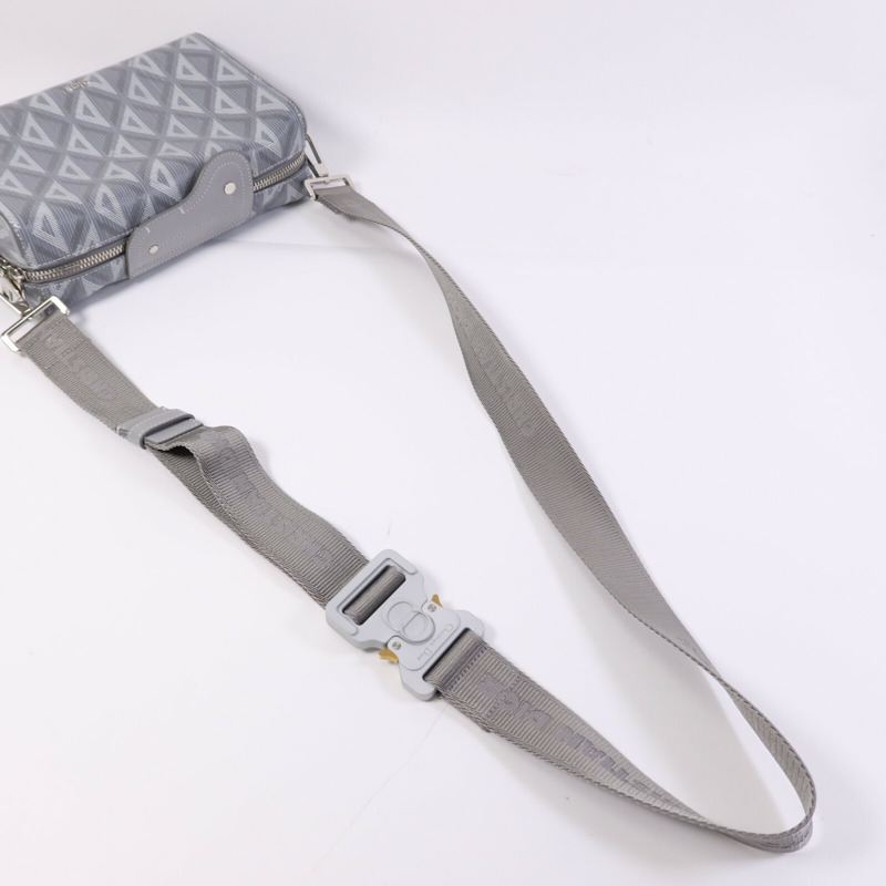 Dior 塗層帆布Lingot 22銀扣肩背袋-10