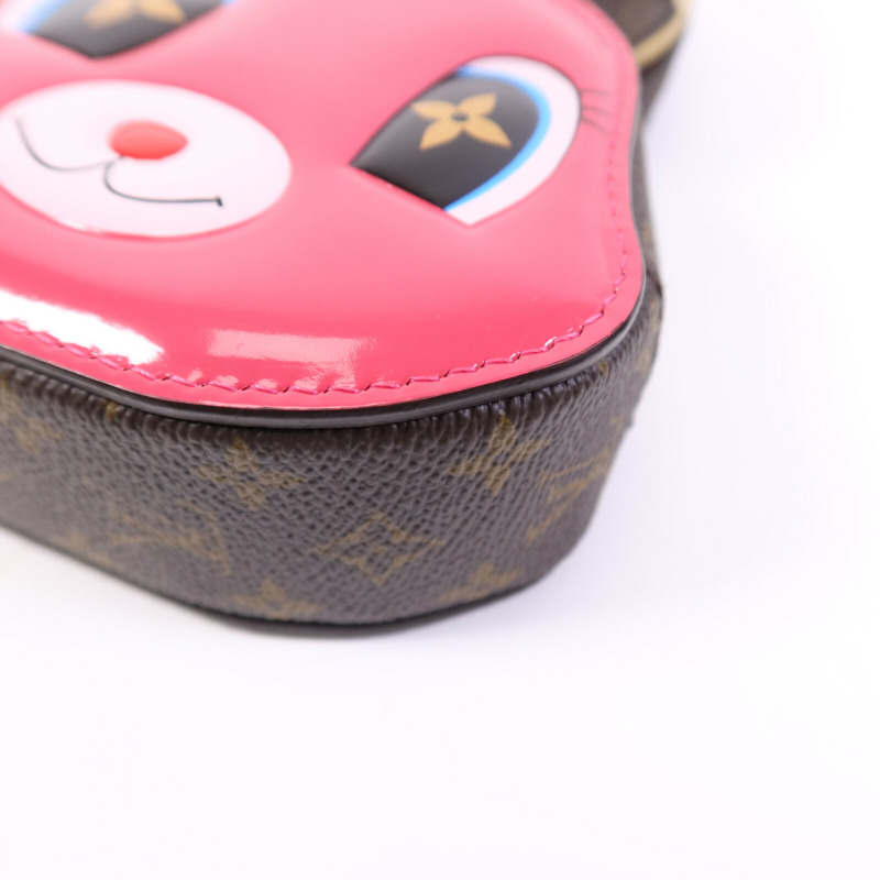 LOUIS VUITTON Animogram Wallet on chain金扣鏈帶肩背袋-5