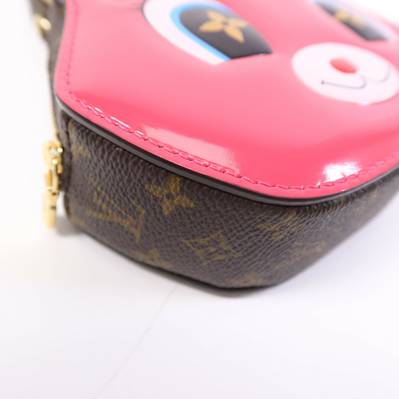 LOUIS VUITTON Animogram Wallet on chain金扣鏈帶肩背袋-6