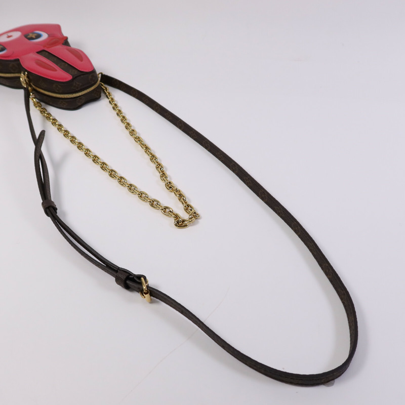 LOUIS VUITTON Animogram Wallet on chain金扣鏈帶肩背袋-10