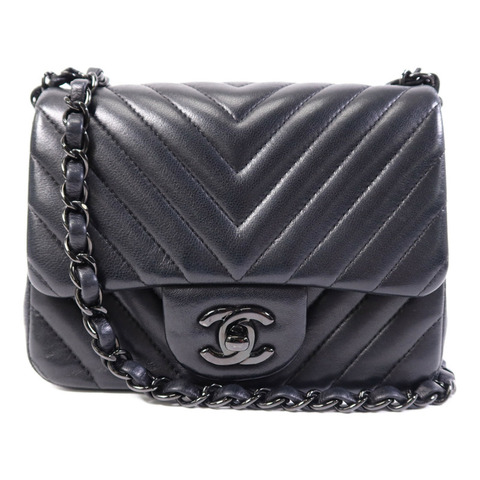 CHANEL 羊皮皮革Mini Classic 17鏈帶肩背袋