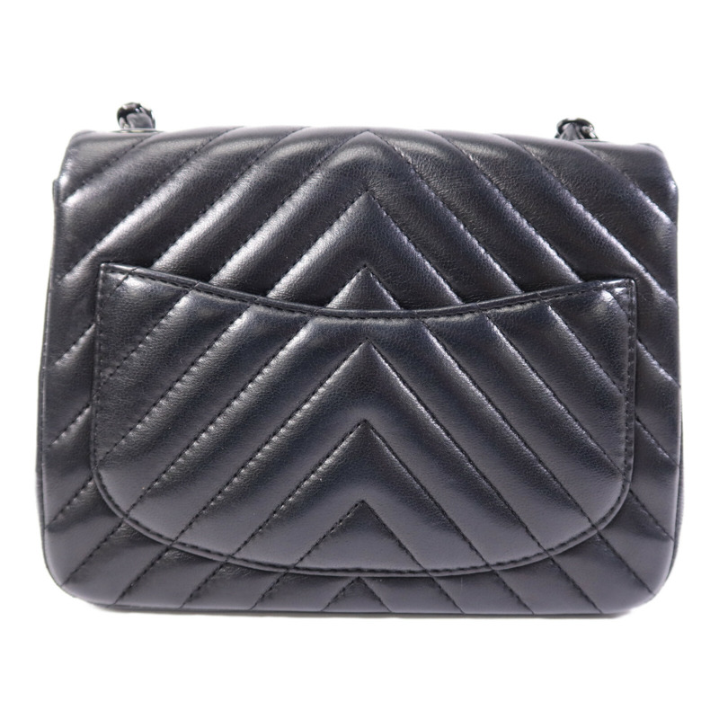 CHANEL 羊皮皮革Mini Classic 17鏈帶肩背袋-1