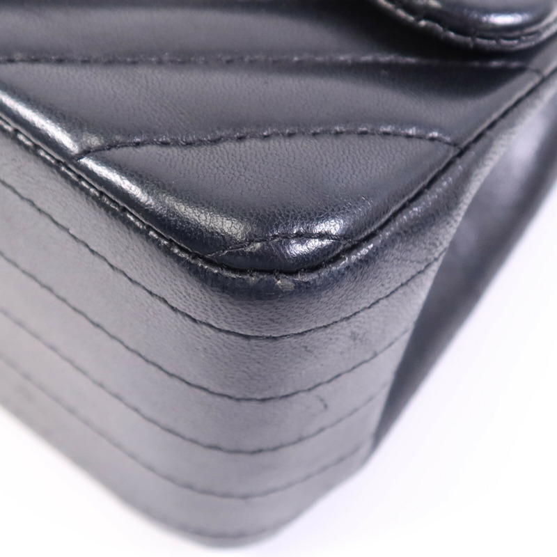 CHANEL 羊皮皮革Mini Classic 17鏈帶肩背袋-4