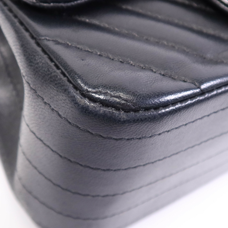 CHANEL 羊皮皮革Mini Classic 17鏈帶肩背袋-5