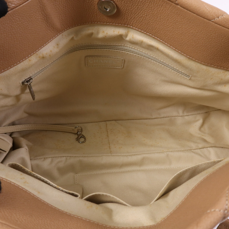 CHANEL 牛皮皮革CC Matelasse Shoulder Bag銀扣肩背袋-4