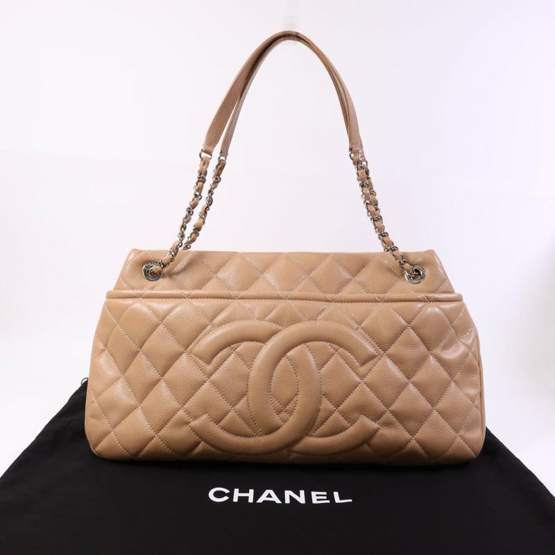CHANEL 牛皮皮革CC Matelasse Shoulder Bag銀扣肩背袋-6