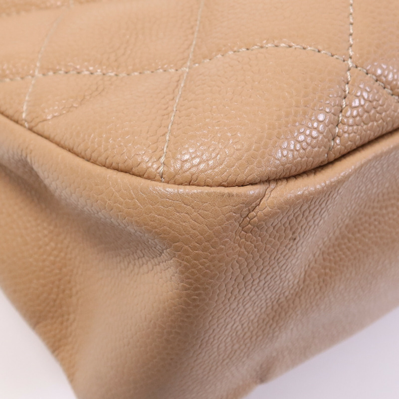 CHANEL 牛皮皮革CC Matelasse Shoulder Bag銀扣肩背袋-8