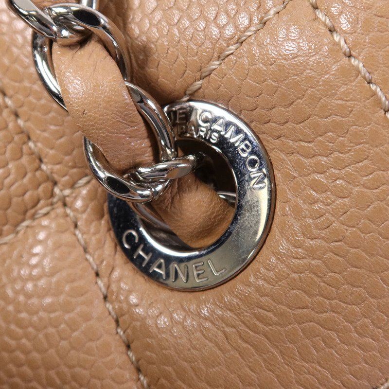 CHANEL 牛皮皮革CC Matelasse Shoulder Bag銀扣肩背袋-11