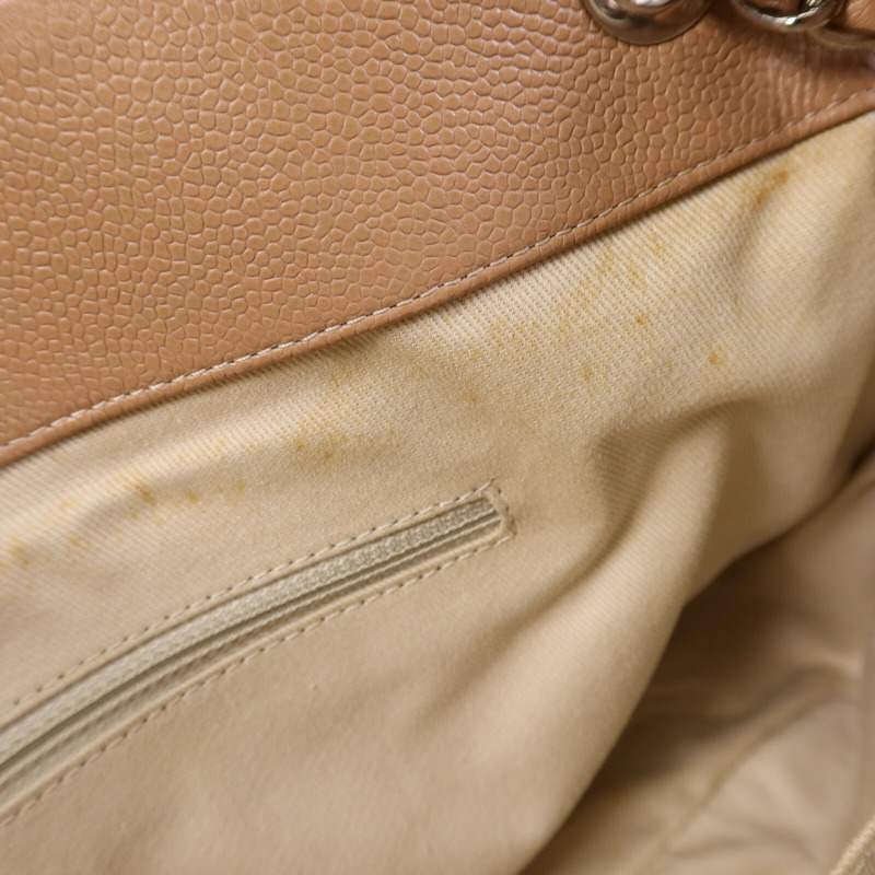 CHANEL 牛皮皮革CC Matelasse Shoulder Bag銀扣肩背袋-15