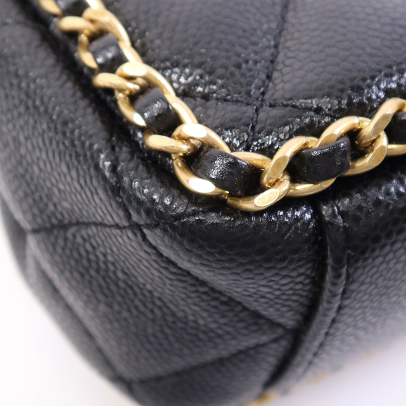 CHANEL 牛皮皮革Seasonal Matelasse金扣鏈帶肩背袋-7