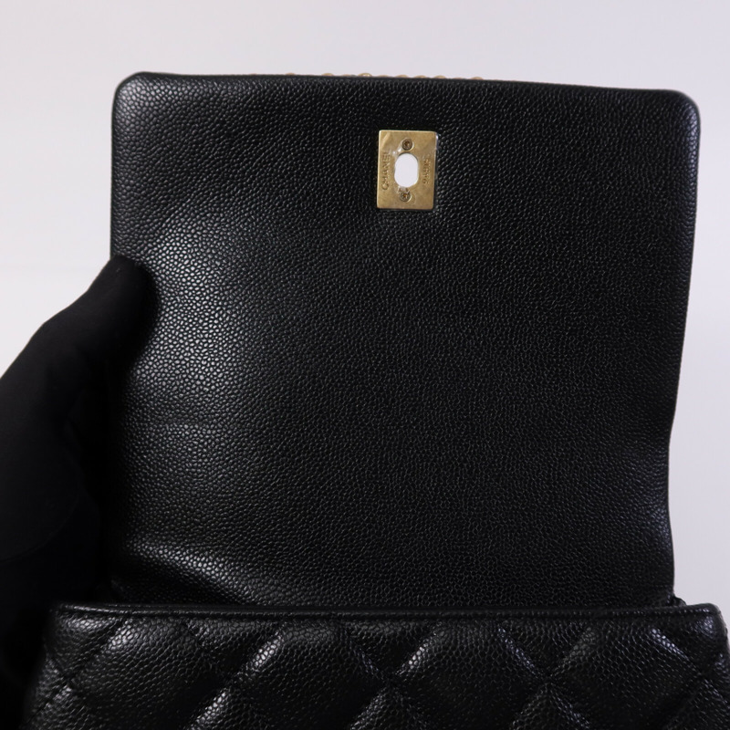 CHANEL 牛皮皮革Seasonal Matelasse金扣鏈帶肩背袋-11