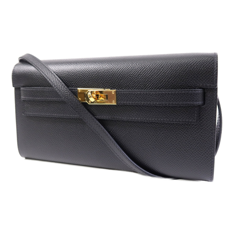 HERMES Epsom皮革Kelly To Go金扣肩背袋Noir-2