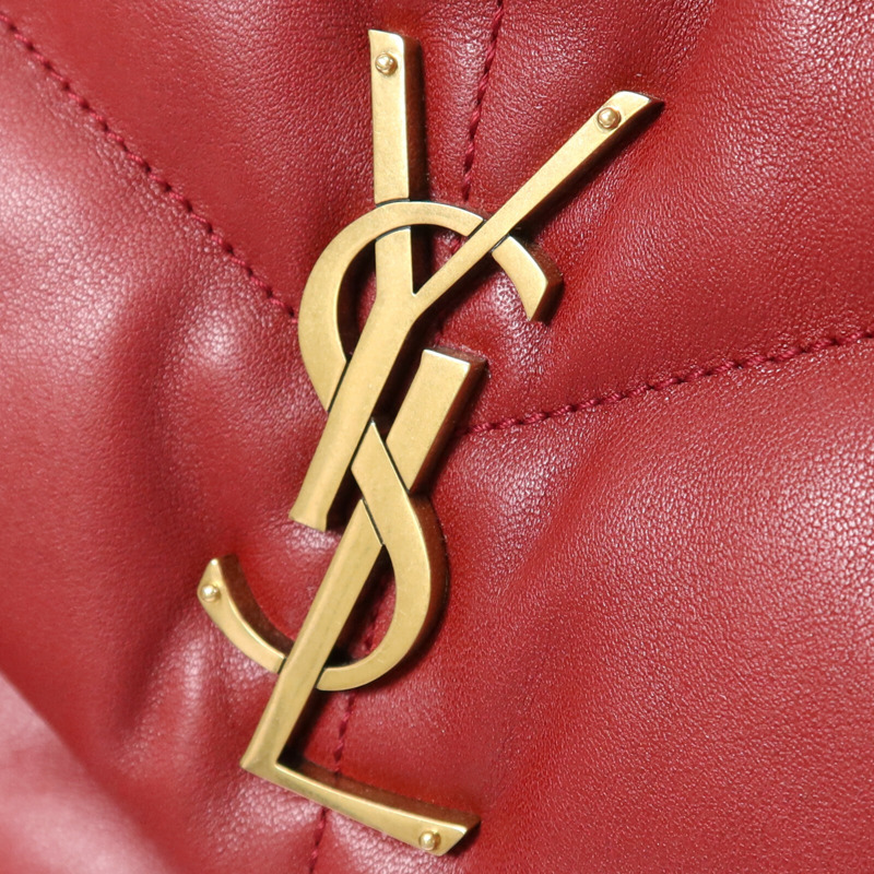 SAINT LAURENT 羊皮皮革Loulou Puffer金扣鏈帶肩背袋-8
