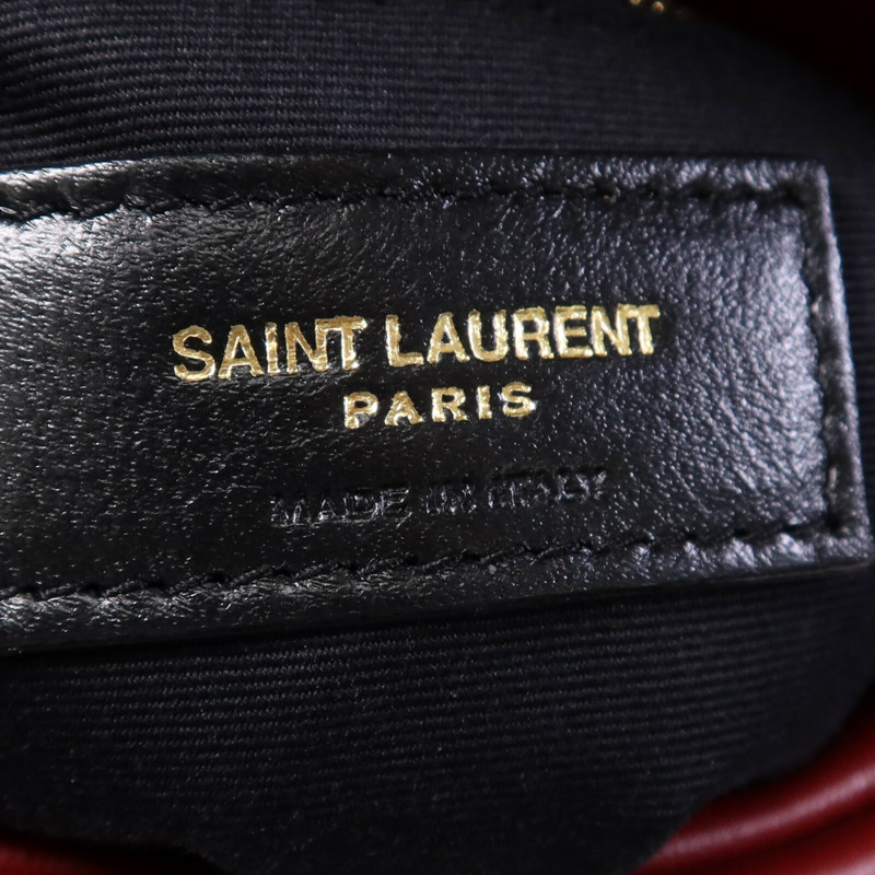 SAINT LAURENT 羊皮皮革Loulou Puffer金扣鏈帶肩背袋-12