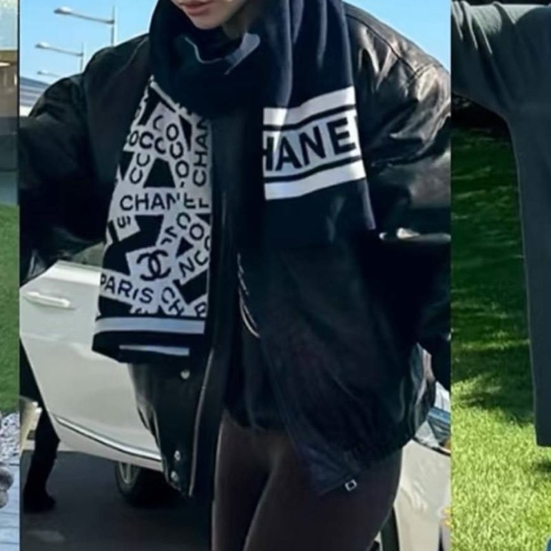 CHANEL香奈兒 經典雙C文字LOGO 羊絨圍巾-3