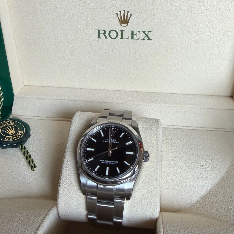 Rolex勞力士124200 op34 黑盤 女錶-0