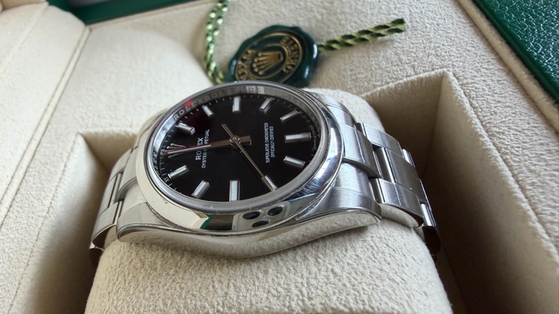 Rolex勞力士124200 op34 黑盤 女錶-7