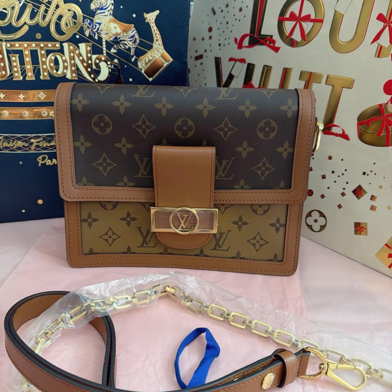 LV達芙妮拼色老花中號包-1