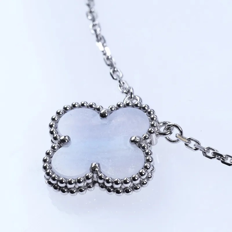 VCA 紫玉髓項鍊 18k白金 梵克雅寶 Van Cleef & Arpels Vintage Alhambra 吊墜-1