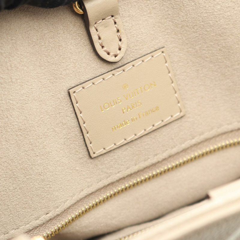 路易威登 On the Go MM 雙色手提包 M45494 Monogram empreinte 米色-3