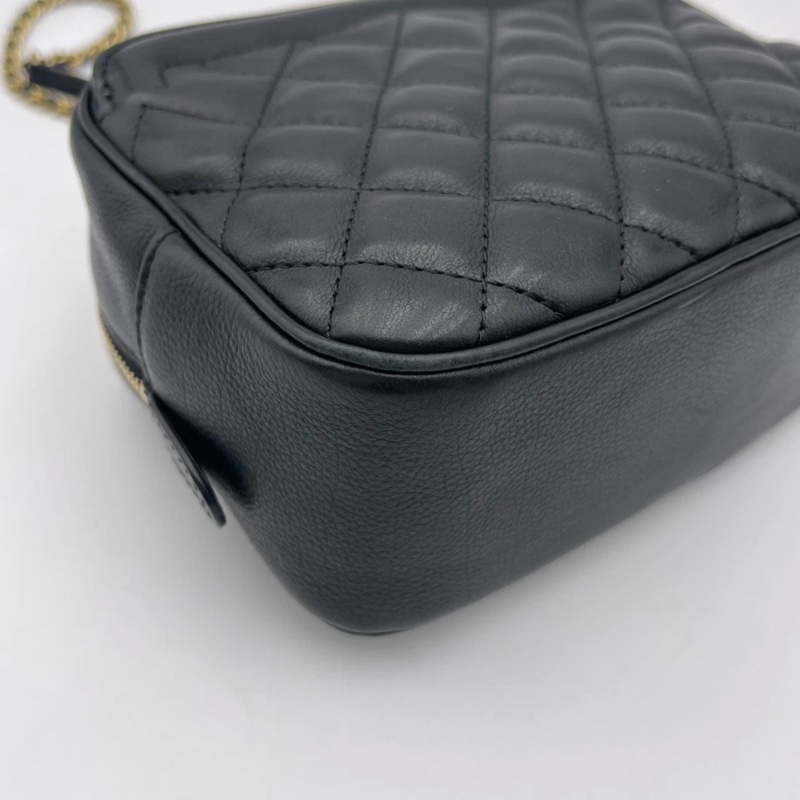 Chanel香奈兒小型經典化妝箱女士單肩包相機包-12