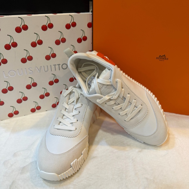 99新未使用 愛馬仕/Hermes 41碼 Bouncing運動鞋,紅白撞色,男款-1