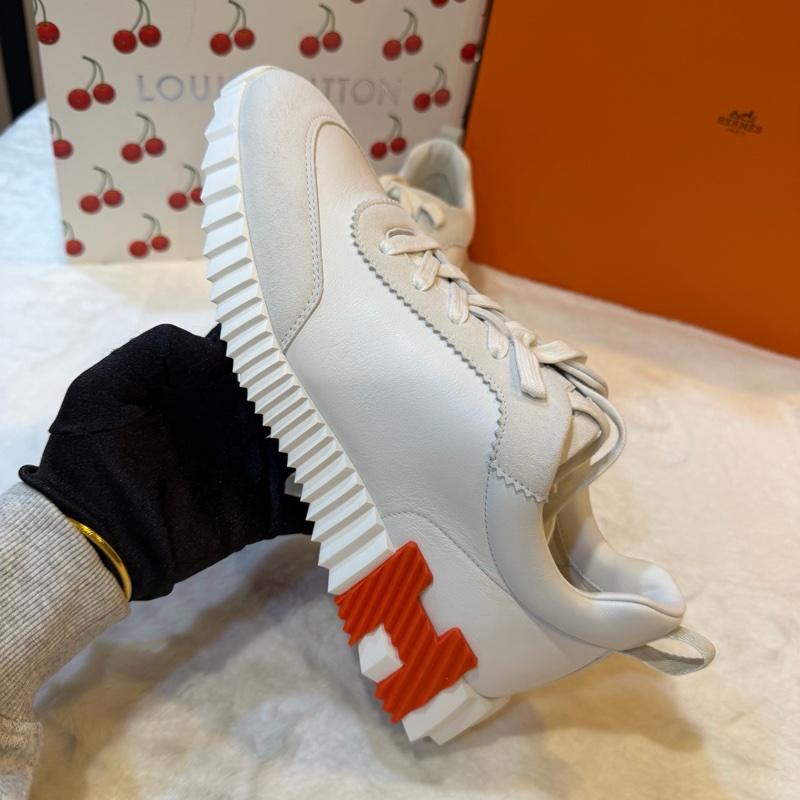 99新未使用 愛馬仕/Hermes 41碼 Bouncing運動鞋,紅白撞色,男款-2