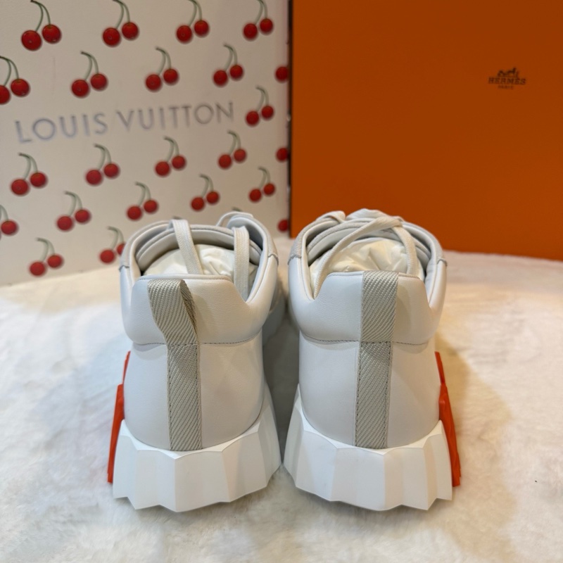 99新未使用 愛馬仕/Hermes 41碼 Bouncing運動鞋,紅白撞色,男款-3