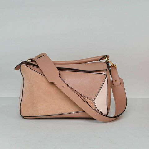 LOEWE Puzzle29幾何包中號拼色牛皮肩背包