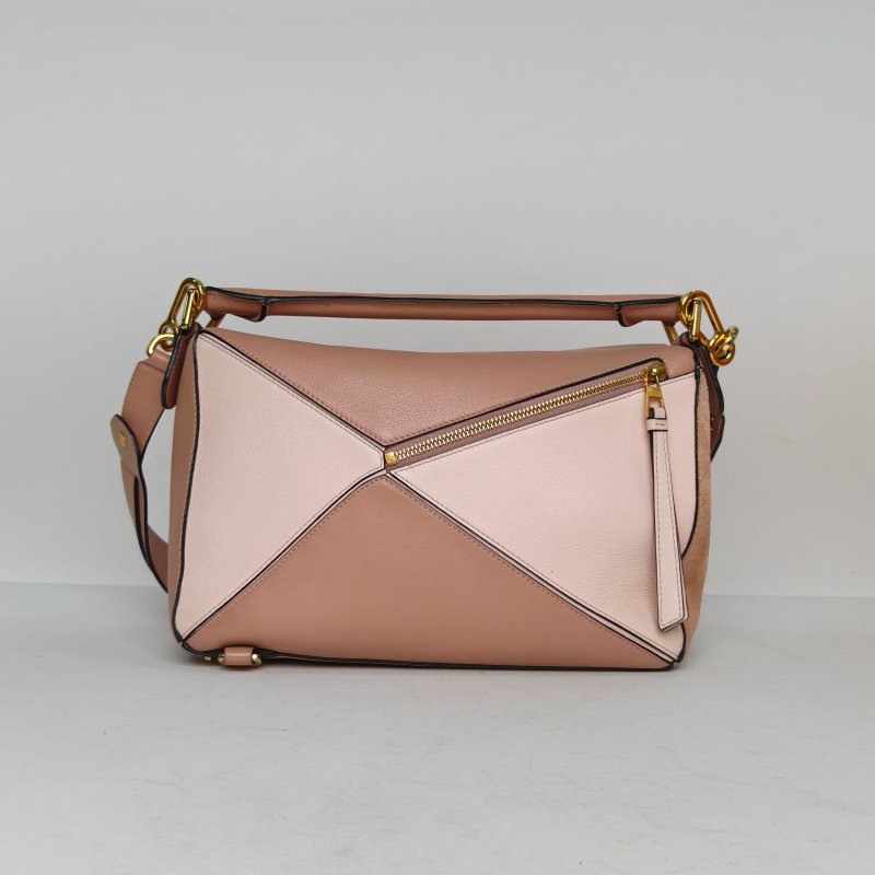 LOEWE Puzzle29幾何包中號拼色牛皮肩背包-2