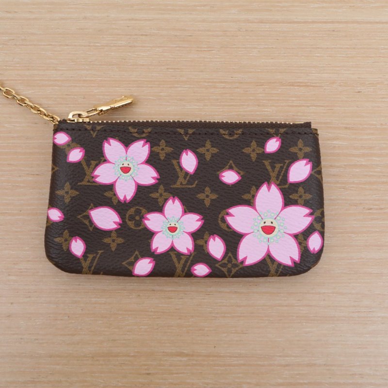 LOUIS VUITTON LVx村上隆聯名款cherryblossom櫻花系列水桶包老花PVC晶片肩背包-2