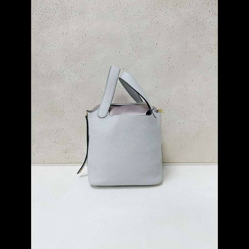 Hermes picotin 18
菜籃子18 聖杯藍 金扣-4