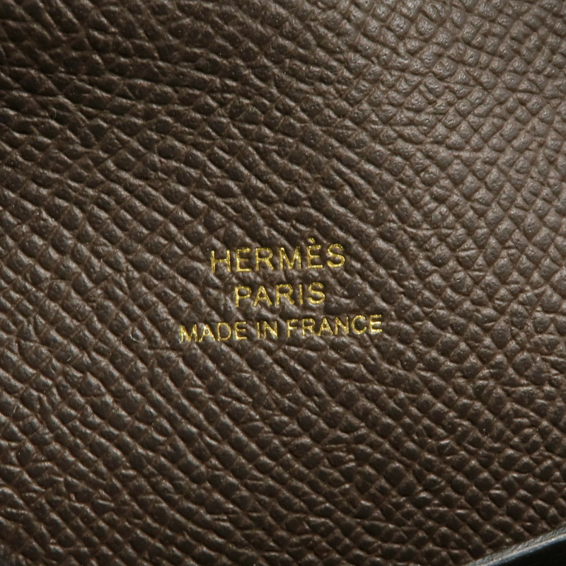 HERMES Epsom皮革Maillon To Go金扣肩背袋Ebene-11