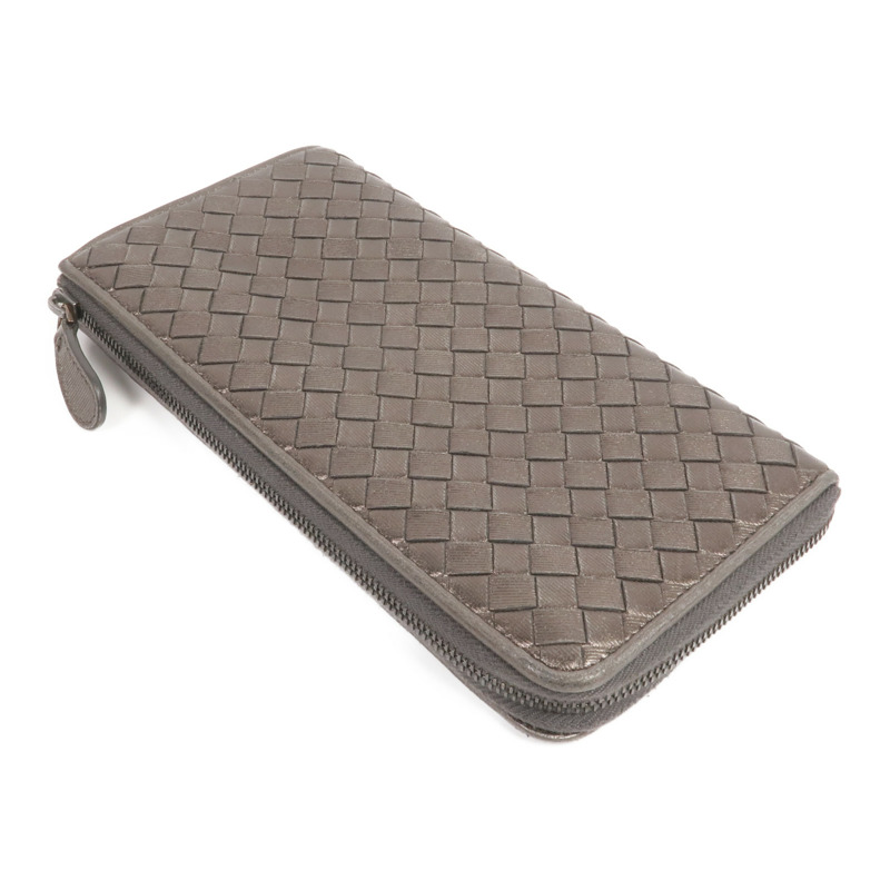 BOTTEGA VENETA 織紋皮革Zipped Long Wallet長錢包-4