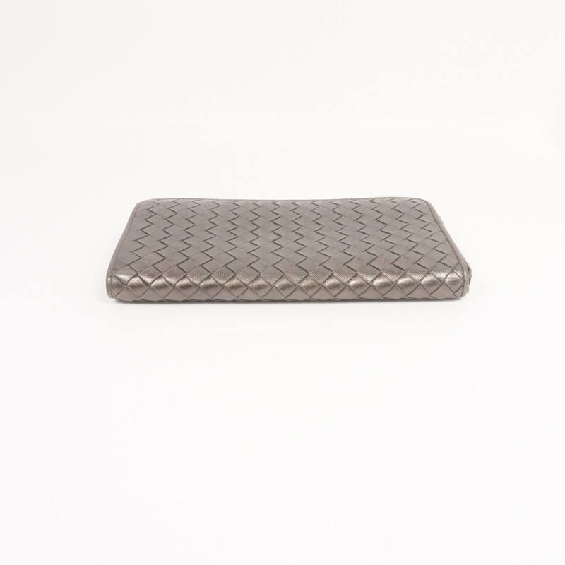 BOTTEGA VENETA 織紋皮革Zipped Long Wallet長錢包-5
