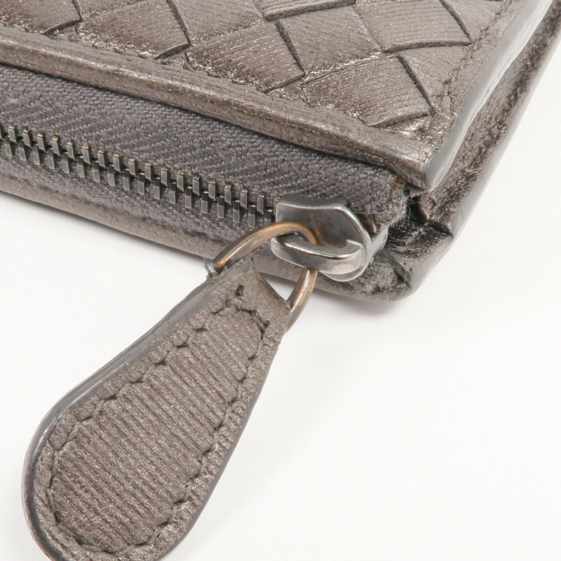BOTTEGA VENETA 織紋皮革Zipped Long Wallet長錢包-10