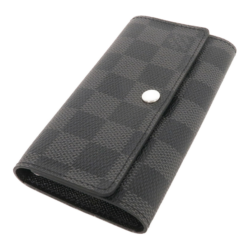 LOUIS VUITTON Damier Graphite Porte Cles Voiture銀扣鎖匙包-3