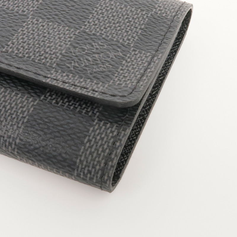 LOUIS VUITTON Damier Graphite Porte Cles Voiture銀扣鎖匙包-6