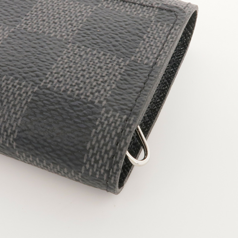 LOUIS VUITTON Damier Graphite Porte Cles Voiture銀扣鎖匙包-9