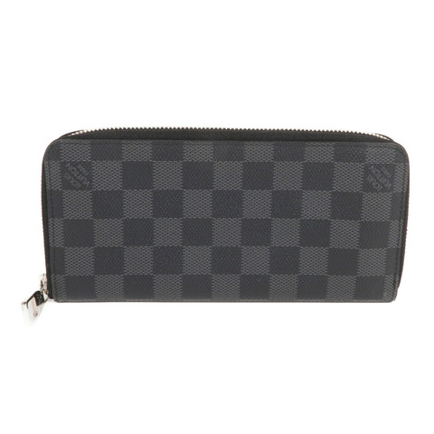 LOUIS VUITTON Damier Graphite Zippy Wallet Vertical銀扣長錢包